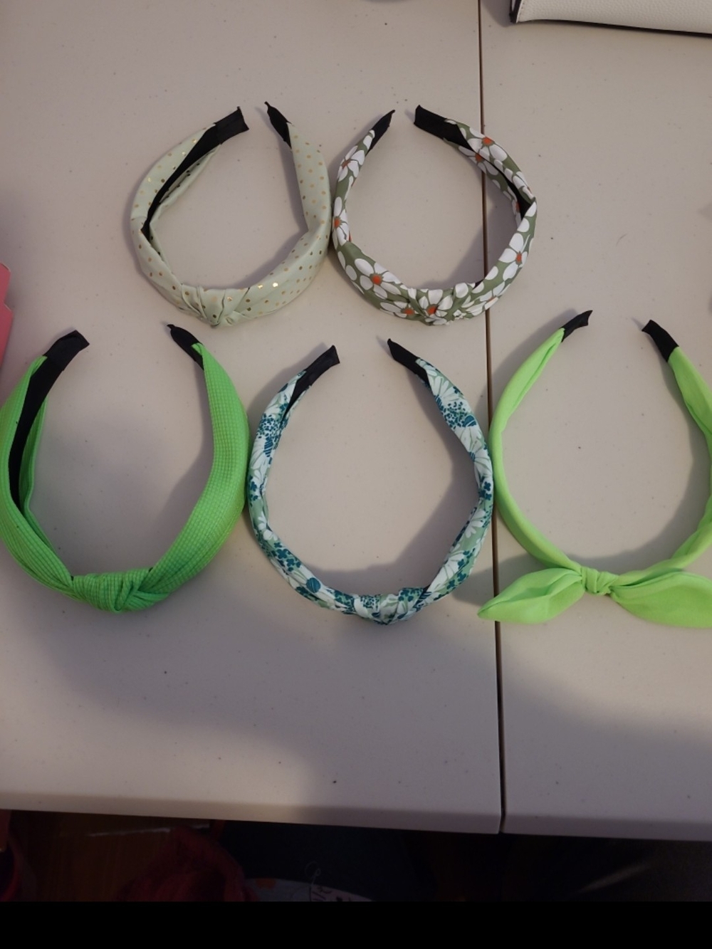 Women's Knot Headbands - Green and Floral Mix